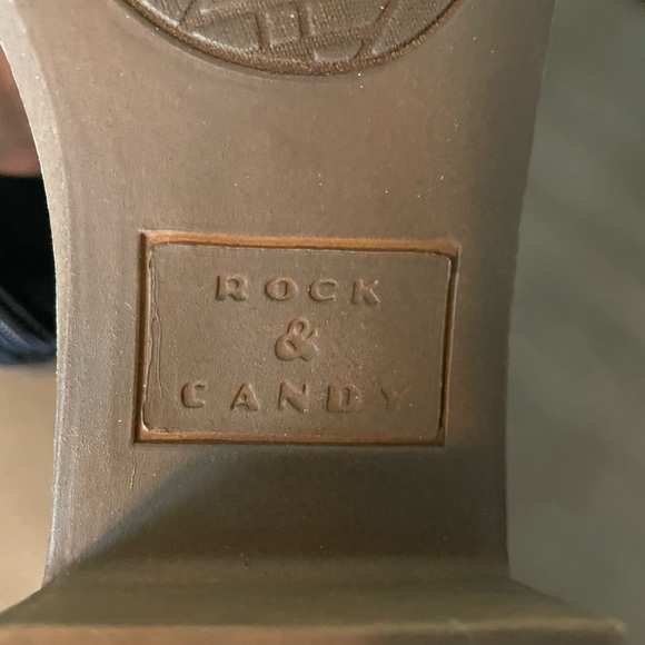 Women’s Black Zip Up Rock & Candy Sandals with Tassels! - Picture 8 of 8